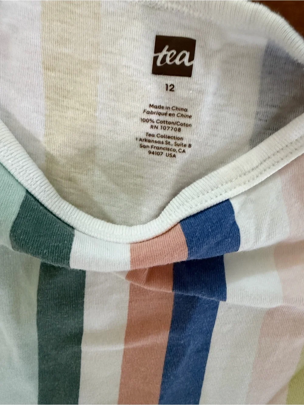 Tea Collection Girls' Multicolor Stripe Pocket Dress, 12